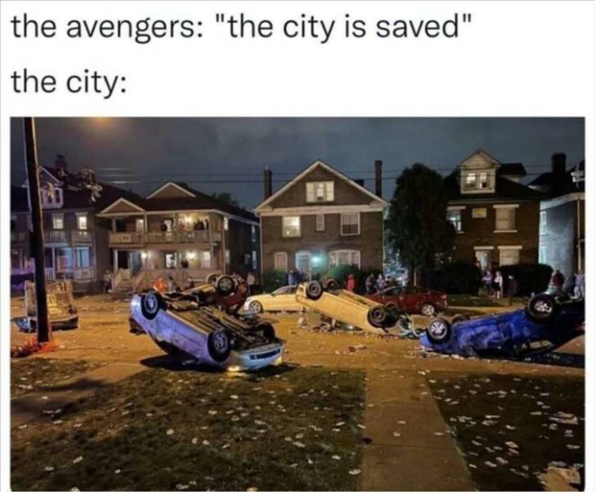 funny memes and cool pics - chitt fest osu - the avengers "the city is saved" the city