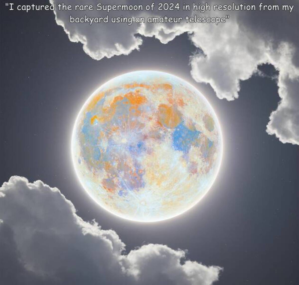 space race cold war - "I captured the rare Supermoon of 2024 in high resolution from my backyard using an amateur telescope"