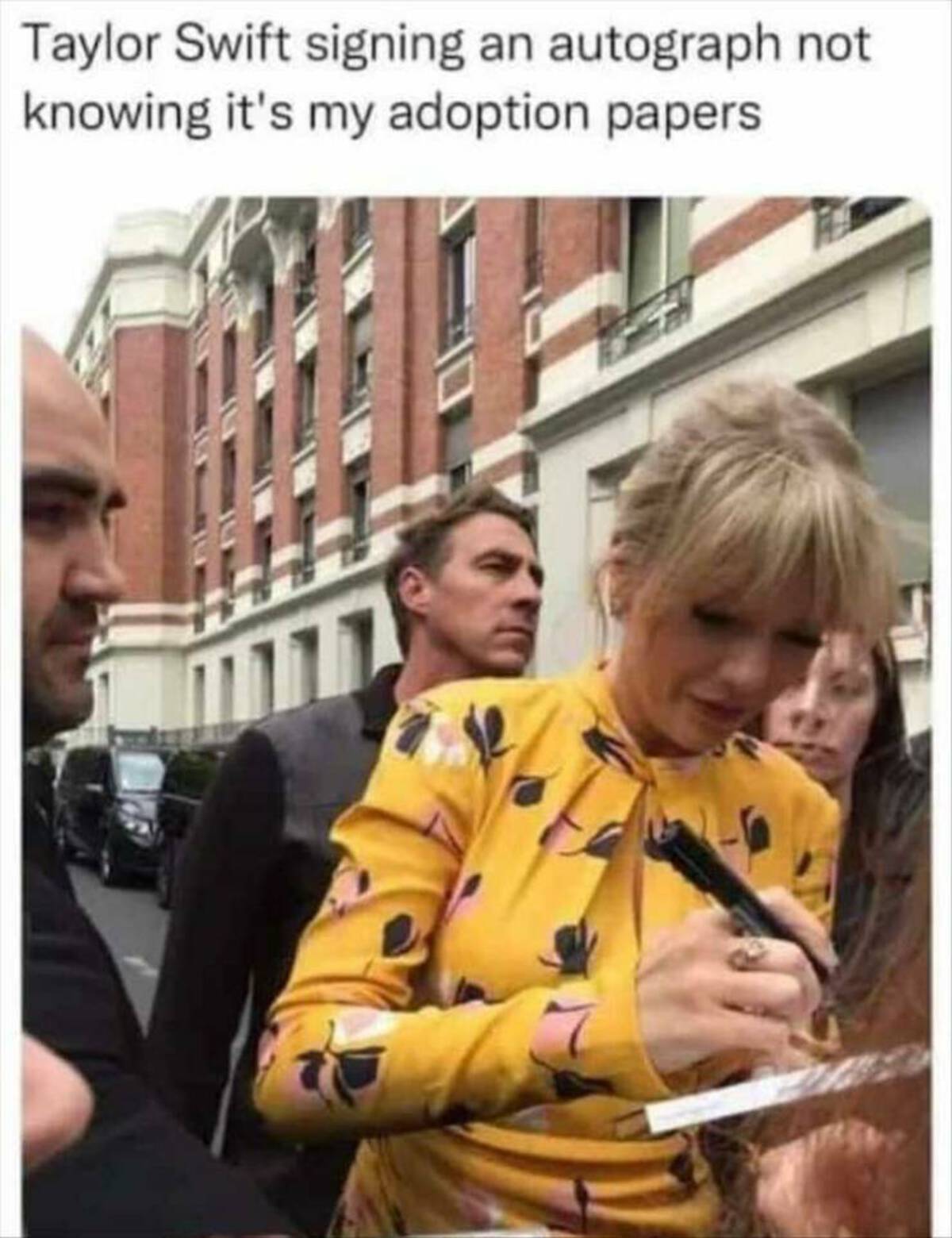 taylor swift signing my adoption papers - Taylor Swift signing an autograph not knowing it's my adoption papers