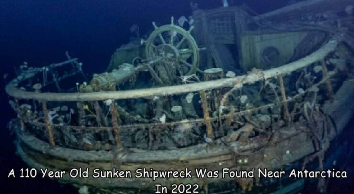 hidden world under antarctica - A 110 Year Old Sunken Shipwreck Was Found Near Antarctica In 2022