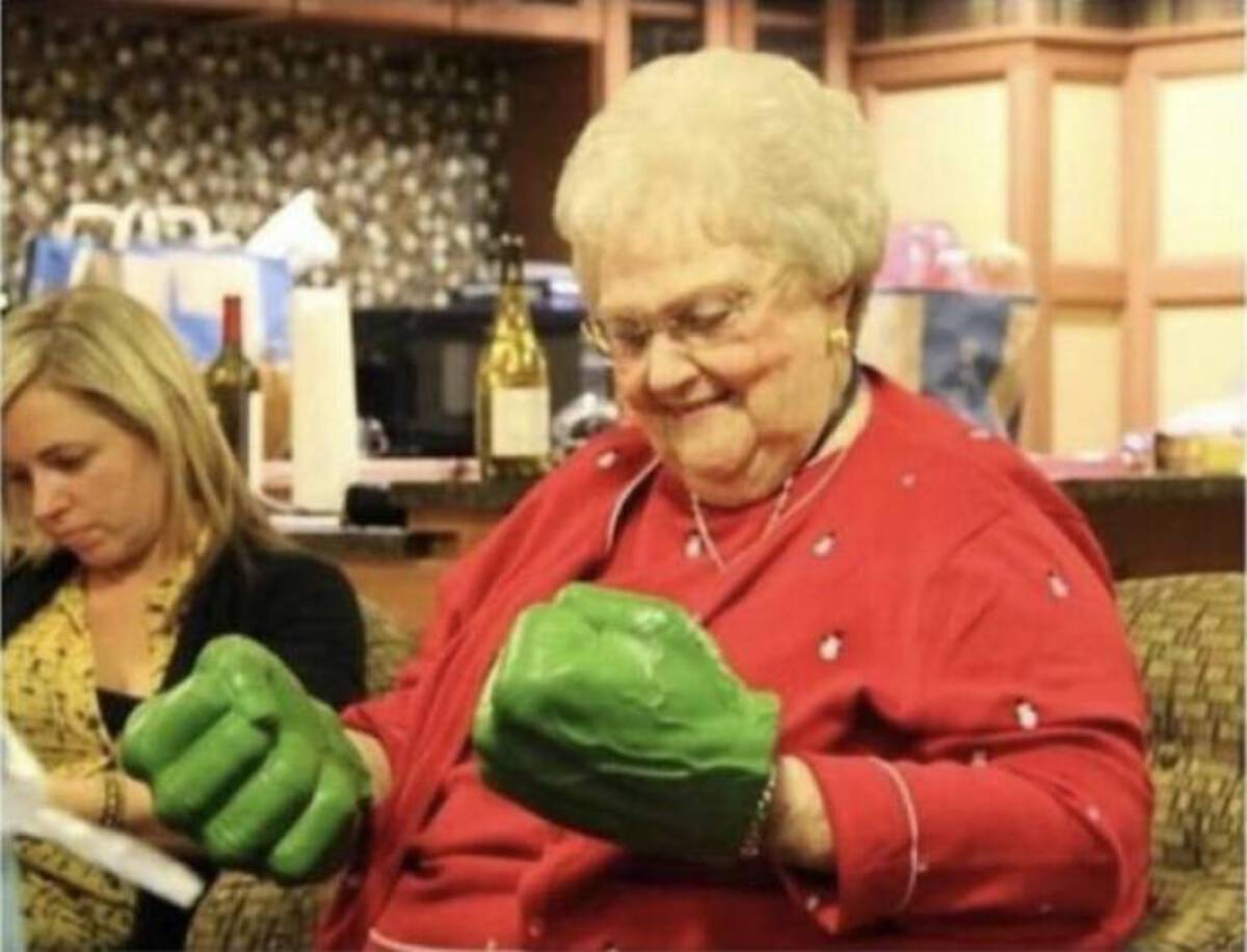 grandma hulk hands meme