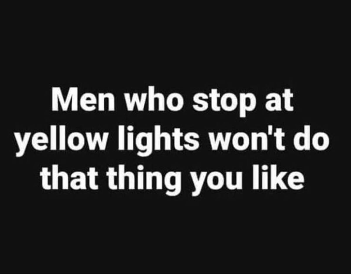 classic car - Men who stop at yellow lights won't do that thing you