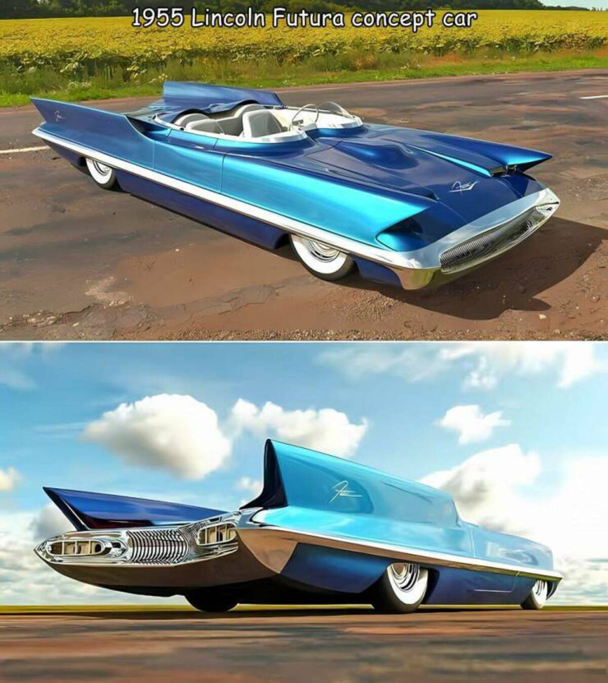 antique car - 1955 Lincoln Futura concept car