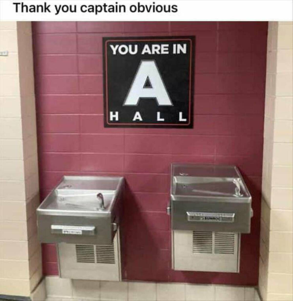 bathroom - Thank you captain obvious You Are In A Hall