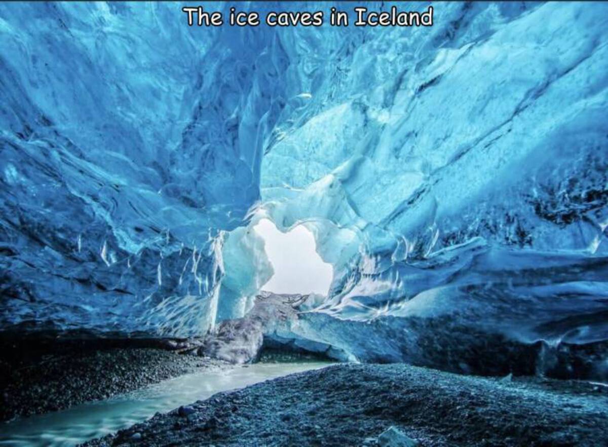 The ice caves in Iceland