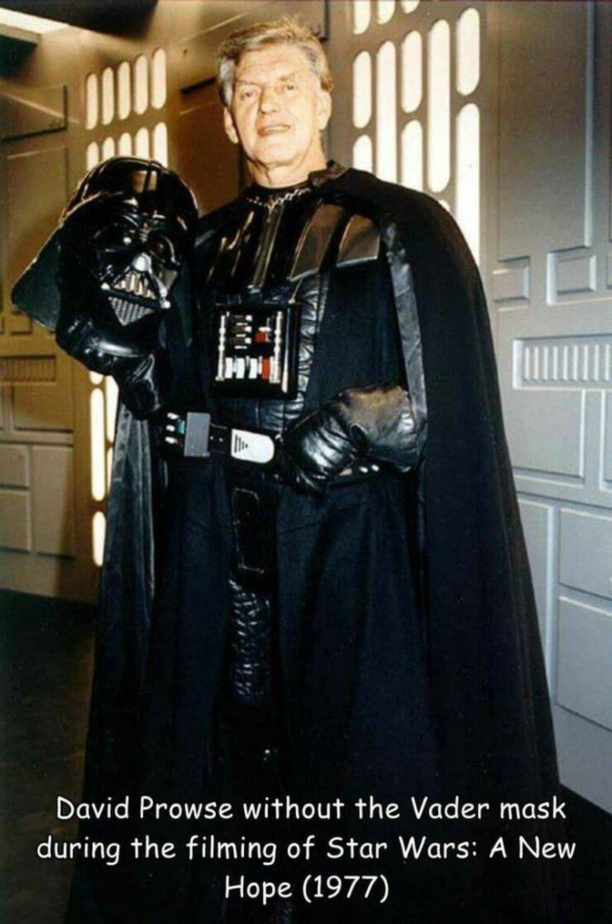 darth vader actor david prowse - David Prowse without the Vader mask during the filming of Star Wars A New Hope 1977