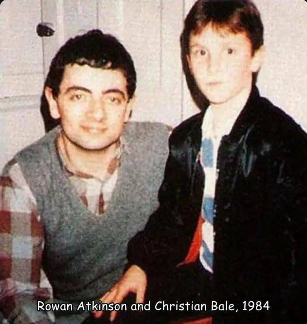 christian bale rowan atkinson - Rowan Atkinson and Christian Bale, 1984