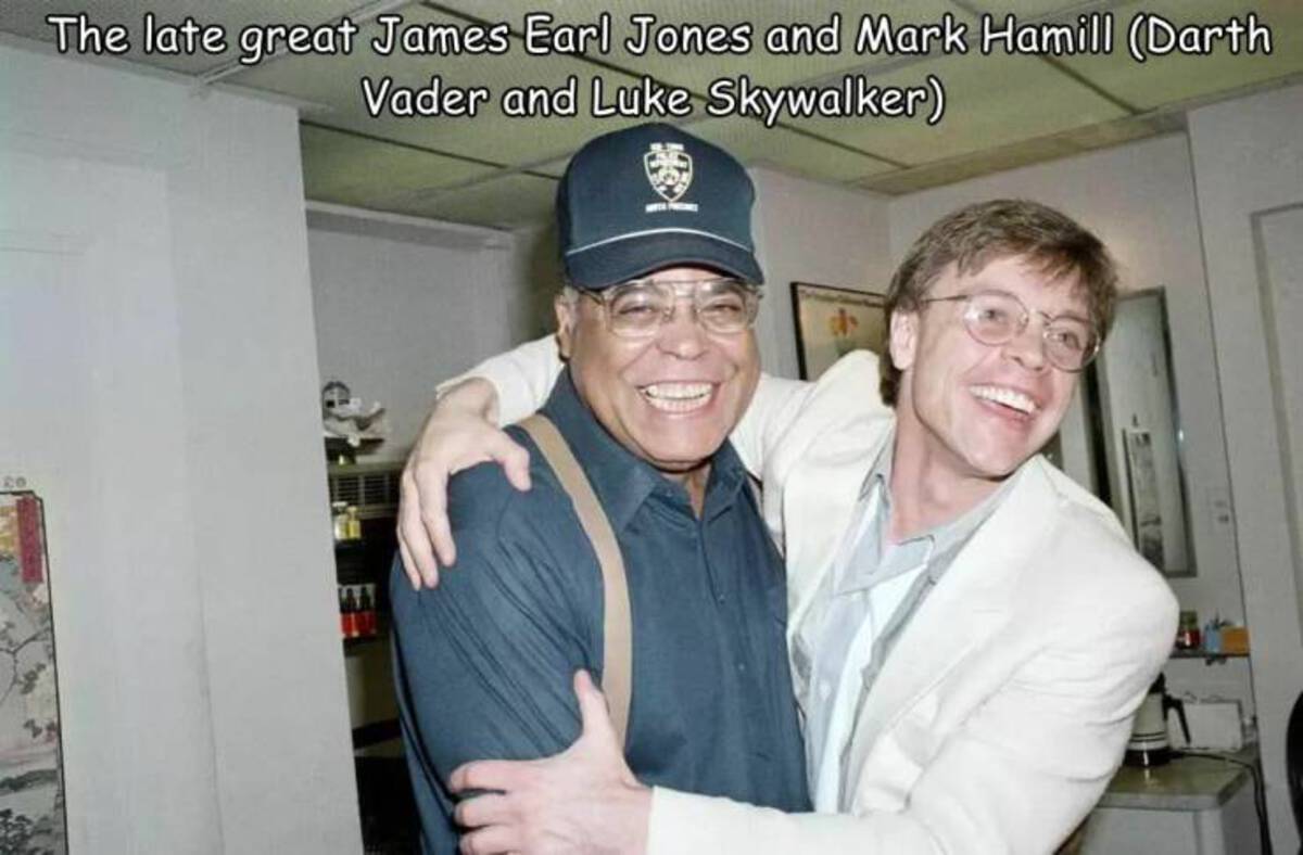 james earl jones mark hamill - The late great James Earl Jones and Mark Hamill Darth Vader and Luke Skywalker