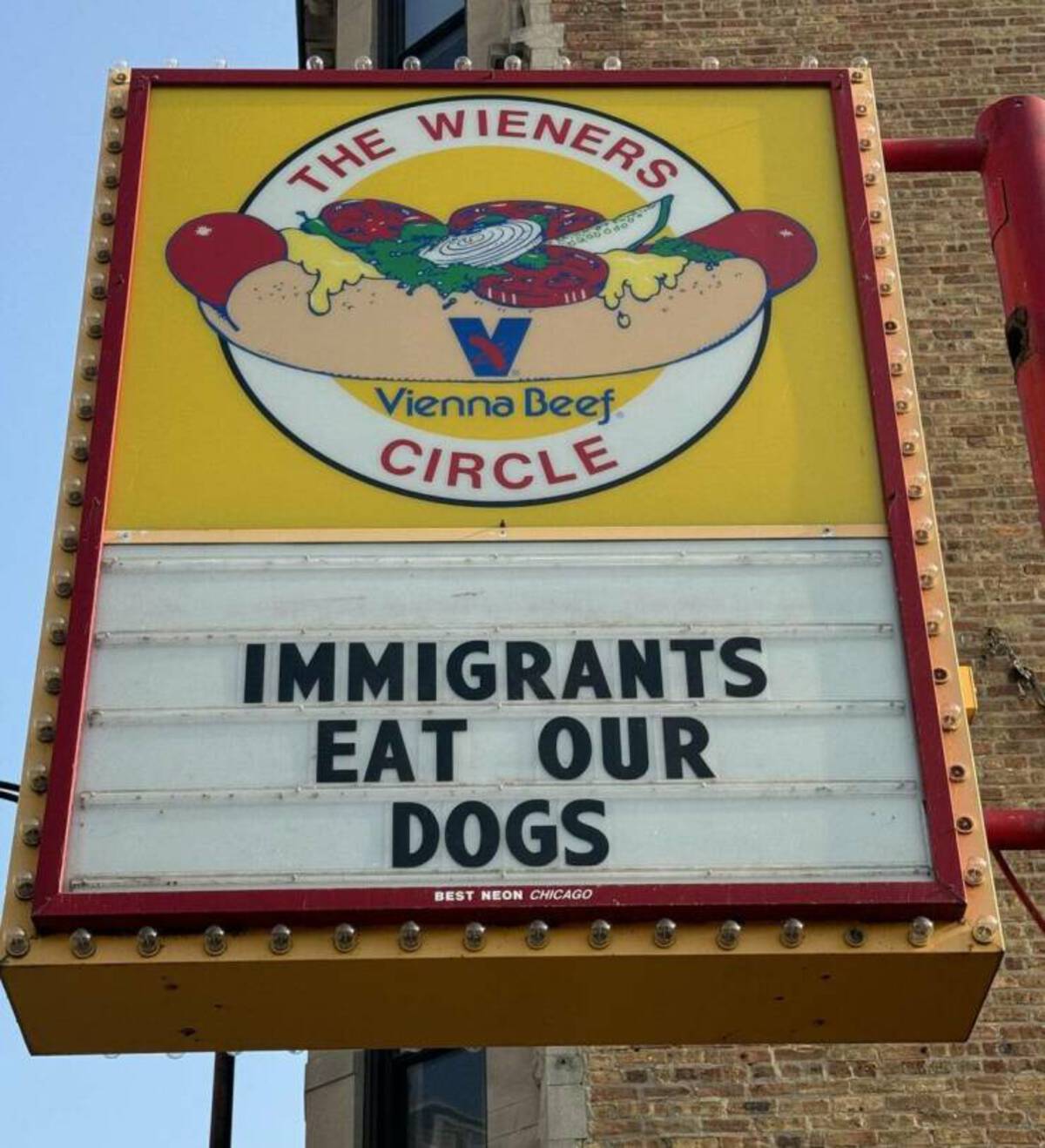 The Wiener's Circle - The Wieners Vienna Beef Circle Immigrants Eat Our Dogs Best Neon Chicago