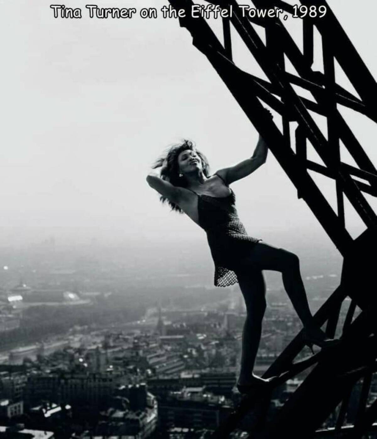 tina turner eiffel tower - Tina Turner on the Eiffel Tower, 1989