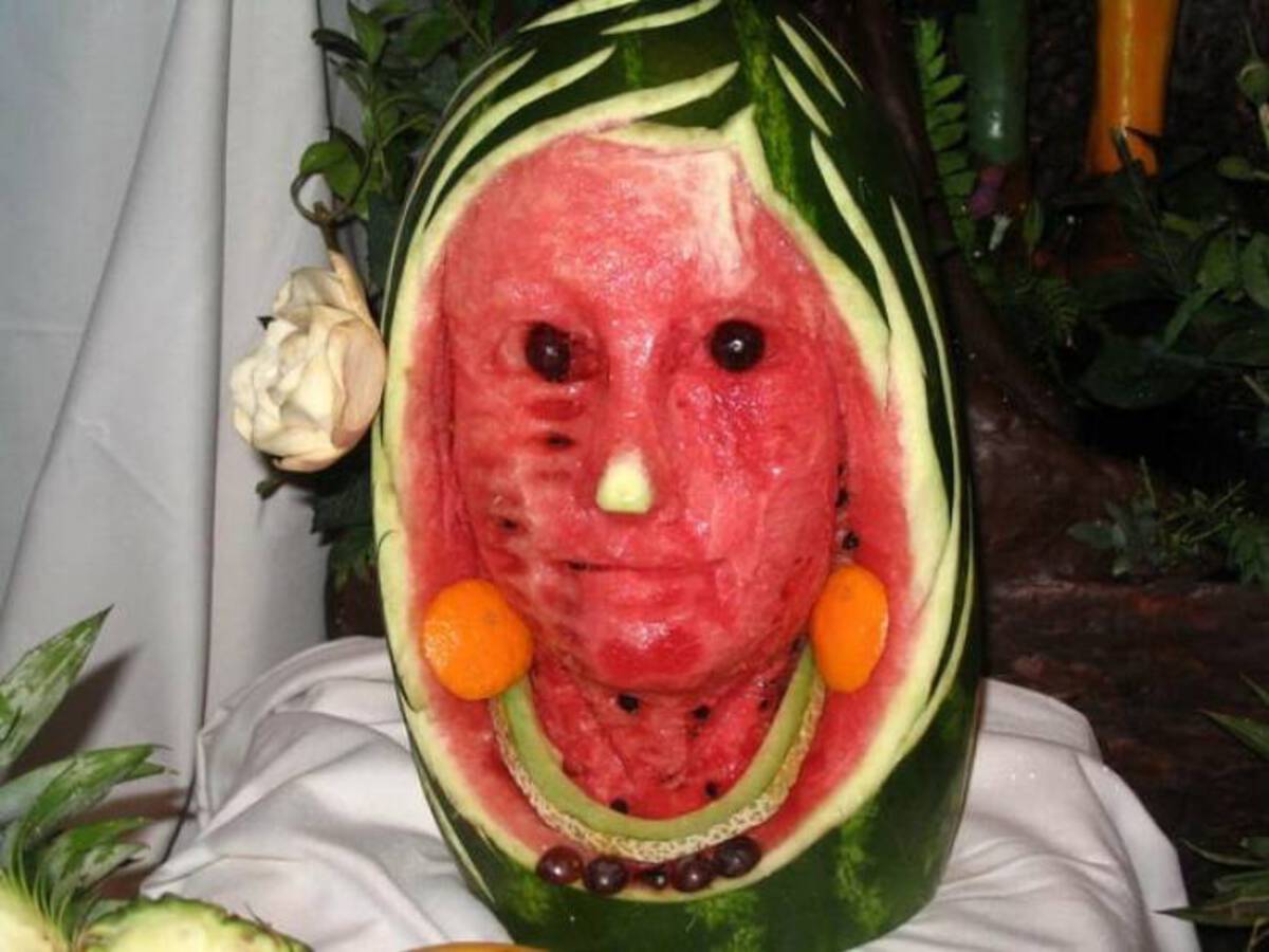 watermelon face girl