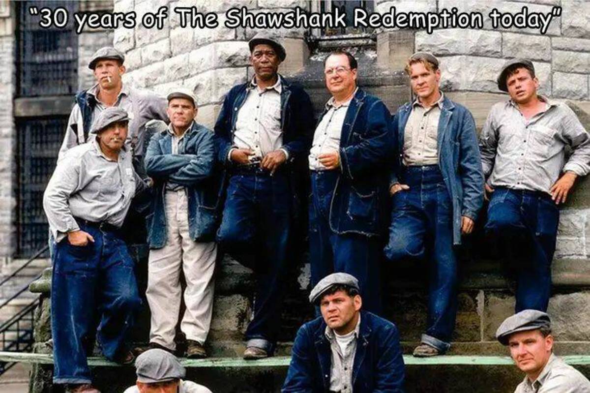 crew - "30 years of The Shawshank Redemption today"