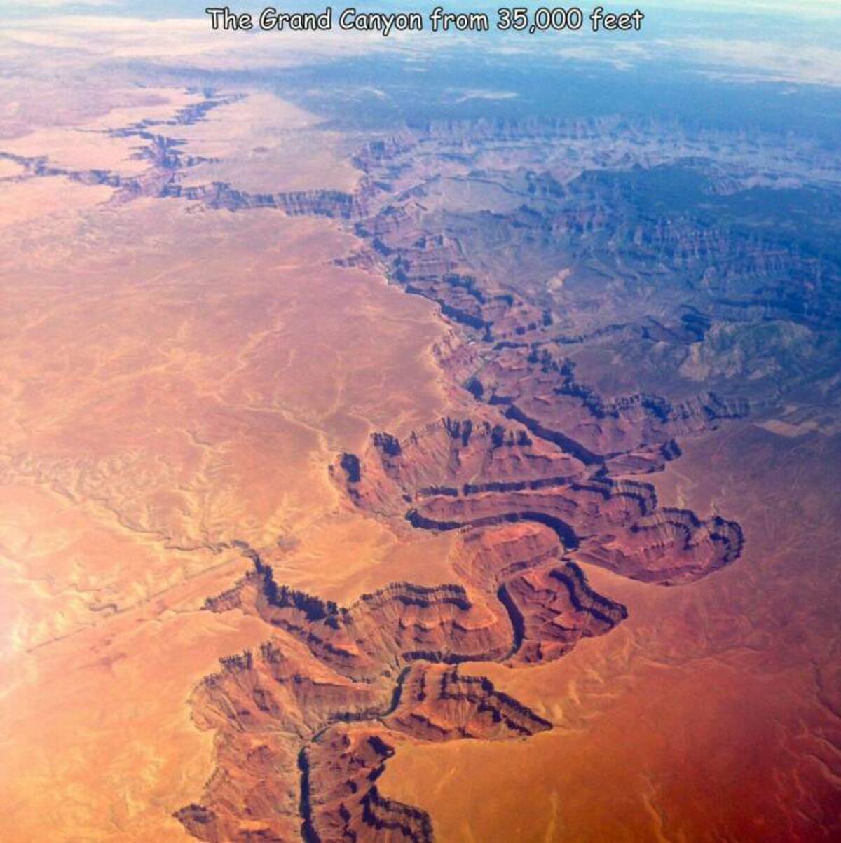 Grand Canyon - The Grand Canyon from 35,000 feet