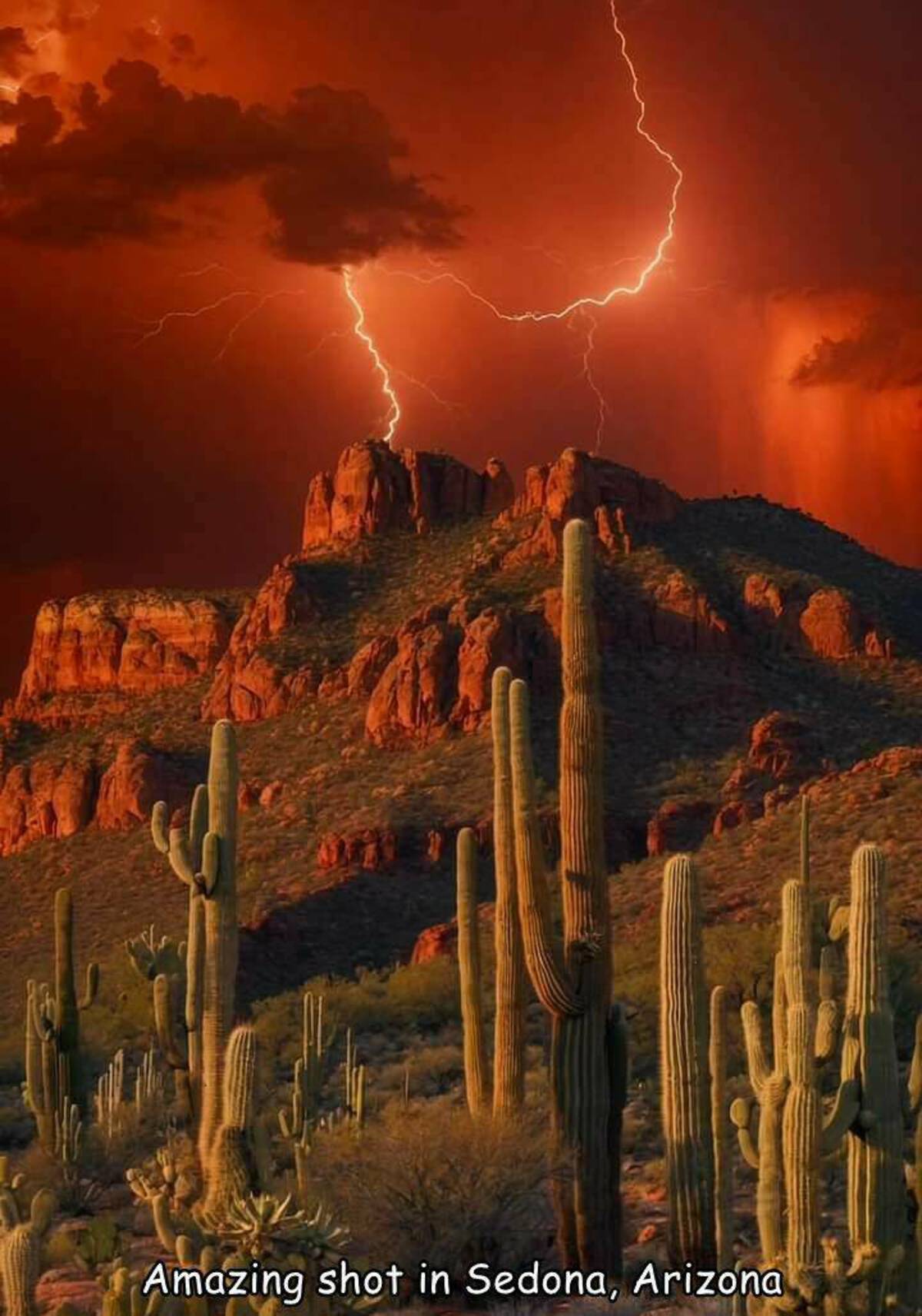 lightning - Amazing shot in Sedona, Arizona