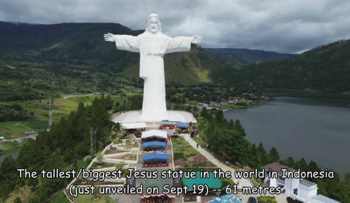 Christ the redeemer (tallest in the world) - The tallestbiggest Jesus statue in the world in Indonesia just unveiled on Sept19 61metres