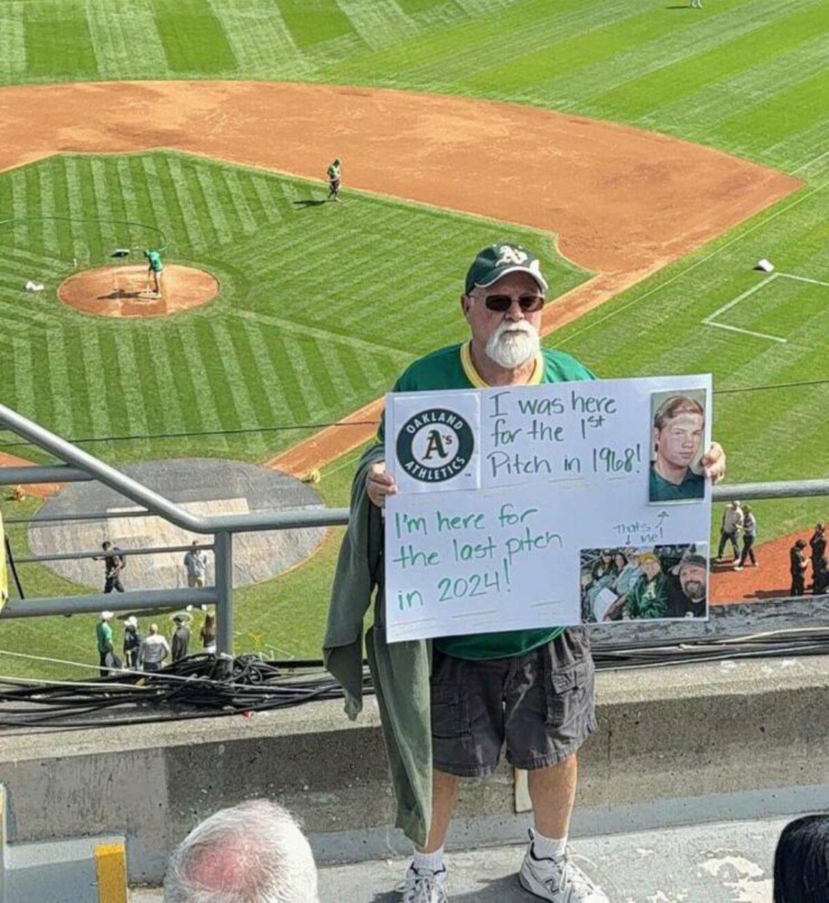 Oakland Athletics - Oakland I was here As for the 1st Athletics Pitch in 1968! I'm here for the last pitch That's Me! in 2024