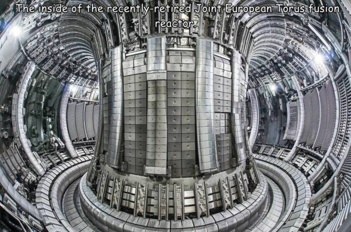 fusion reactor - The inside of the recentlyretired Joint European Torus fusion reactor. O