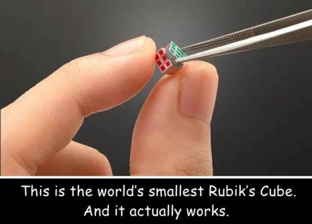 Rubik's Cube - This is the world's smallest Rubik's Cube. And it actually works.