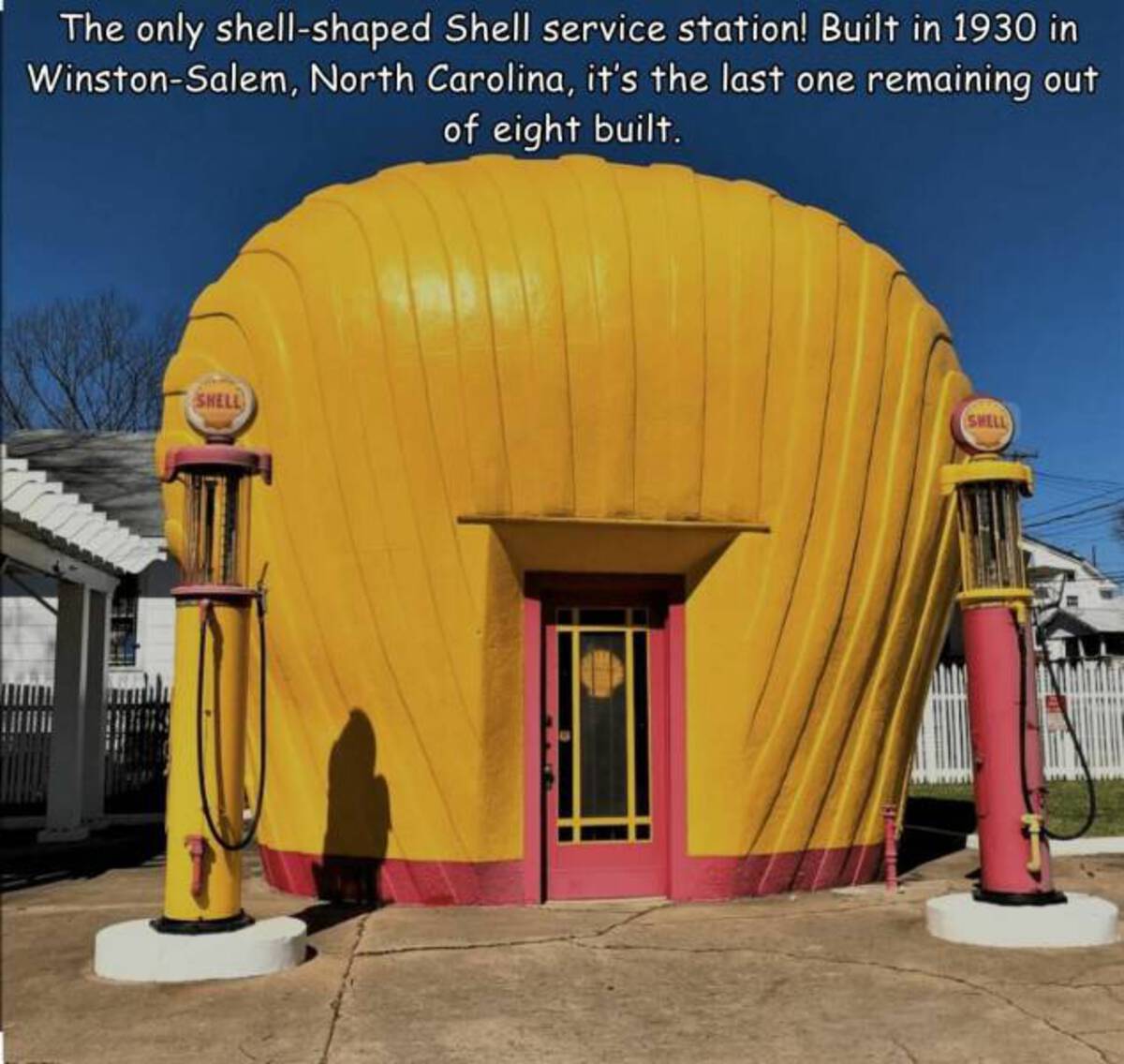 oldest shell gas station in winston salem - The only shellshaped Shell service station! Built in 1930 in WinstonSalem, North Carolina, it's the last one remaining out of eight built. Shell Shell