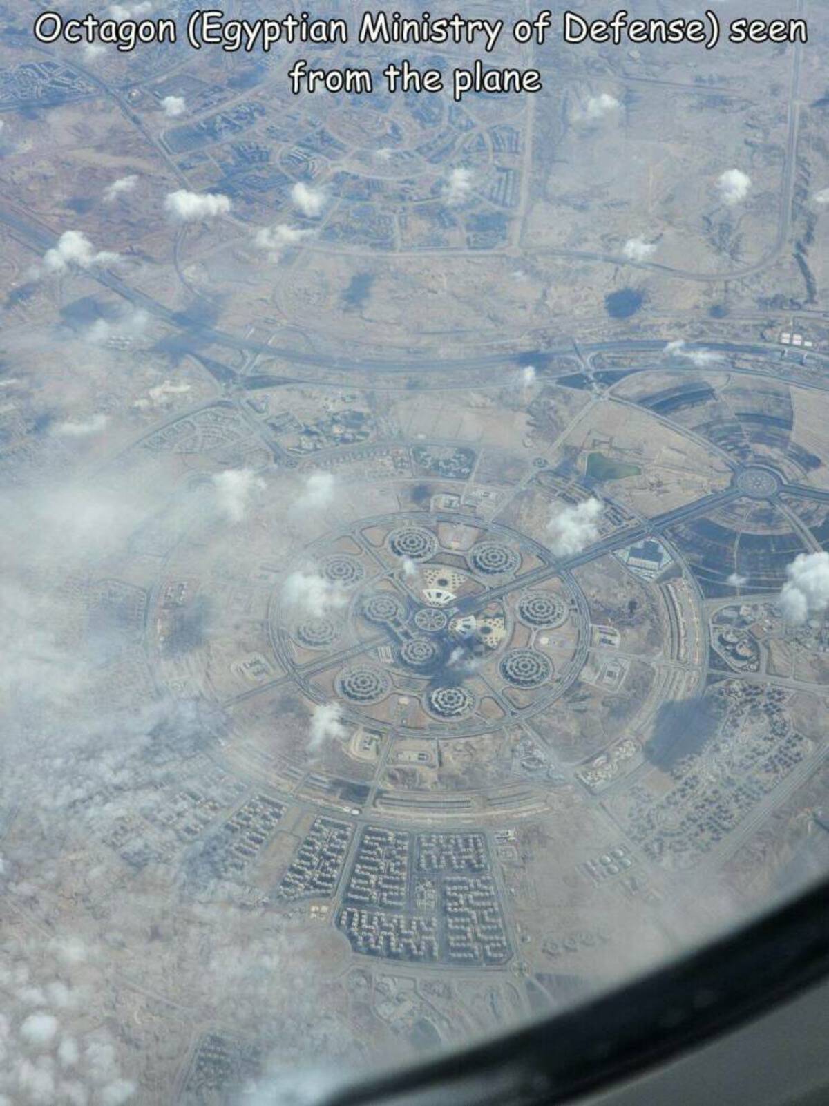 frost - Octagon Egyptian Ministry of Defense seen from the plane