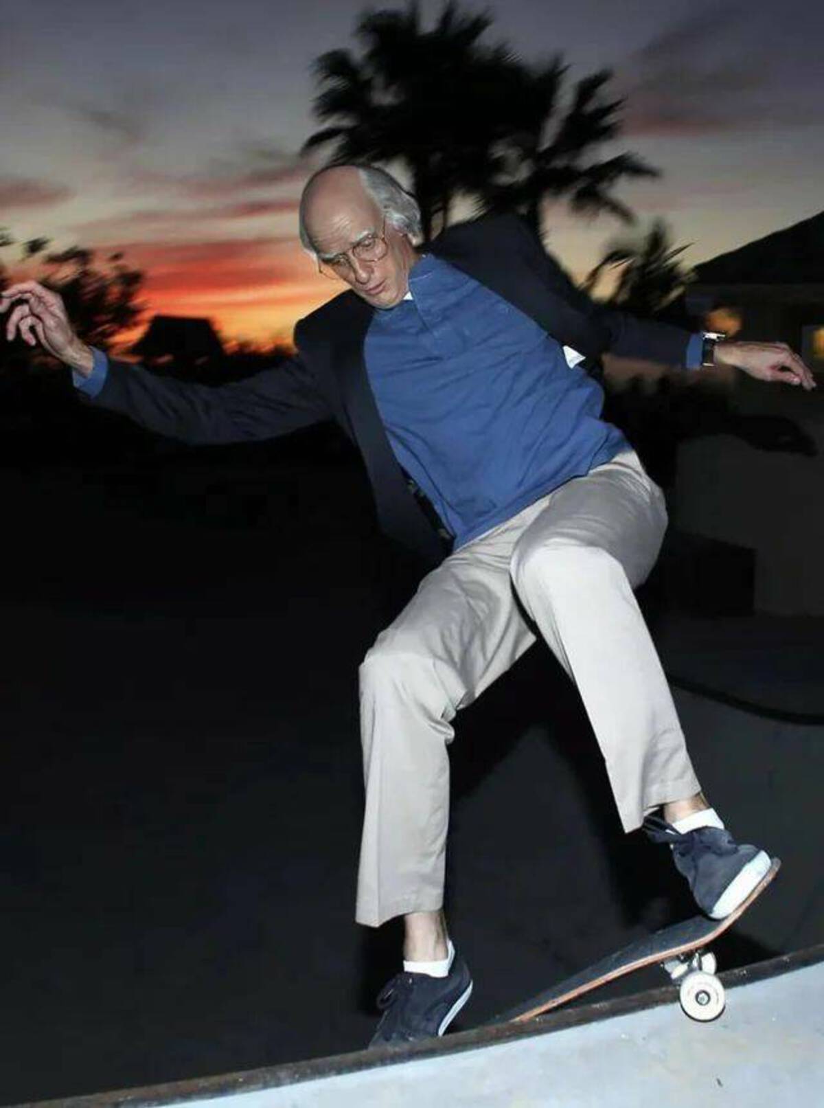 tony hawk dressed as larry david