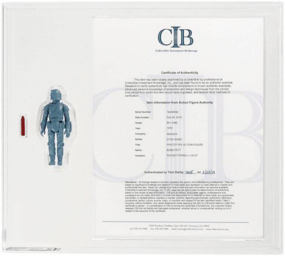 Predictably, those Boba Fett prototypes have become extremely rare collectors items.

An unpainted L-slot Boba Fett prototype actioned for $236,000 in 2022.