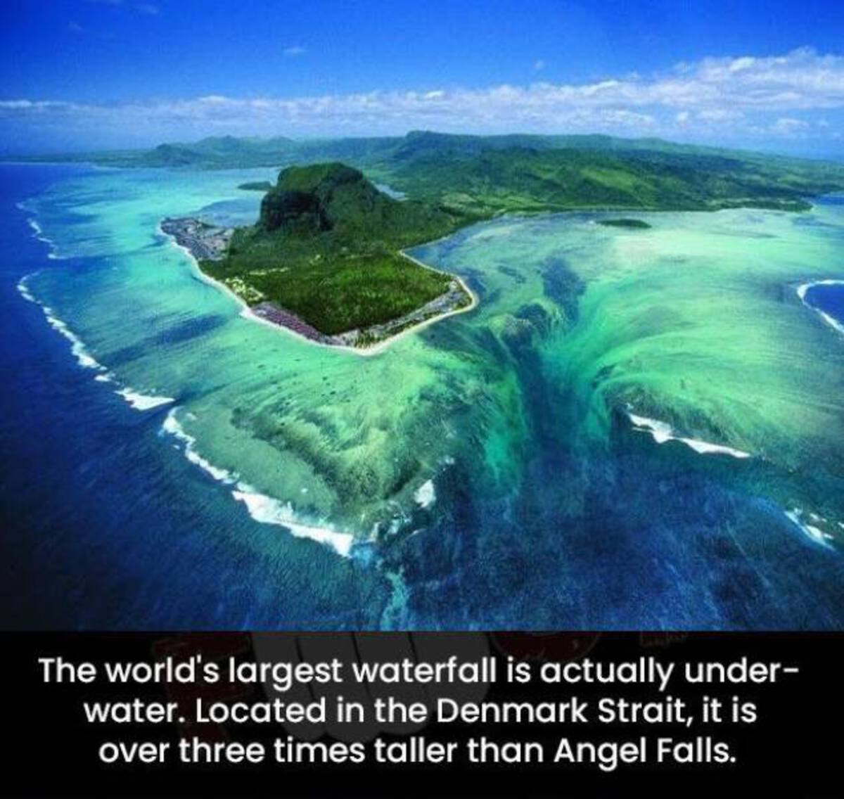 underwater waterfall denmark - The world's largest waterfall is actually under water. Located in the Denmark Strait, it is over three times taller than Angel Falls.