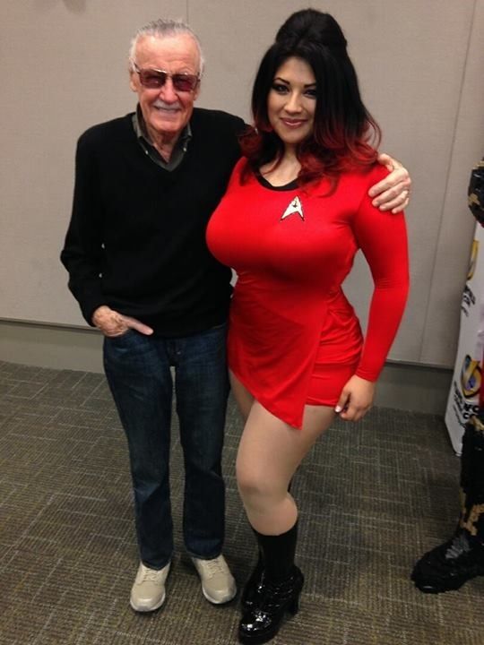 Starfleet uniform with the legendary Stan Lee