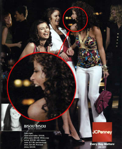 photoshop disasters - Bisou Bisou JCPenney Goleado, Sh. wie pont. 509.00 White crop at 517 short, 549.00 Every Day Matters