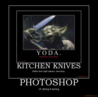 star wars yoda funny - Yoda. Kitchen Knives Better than light sabers, obviously Photoshop Ur doing it wrong