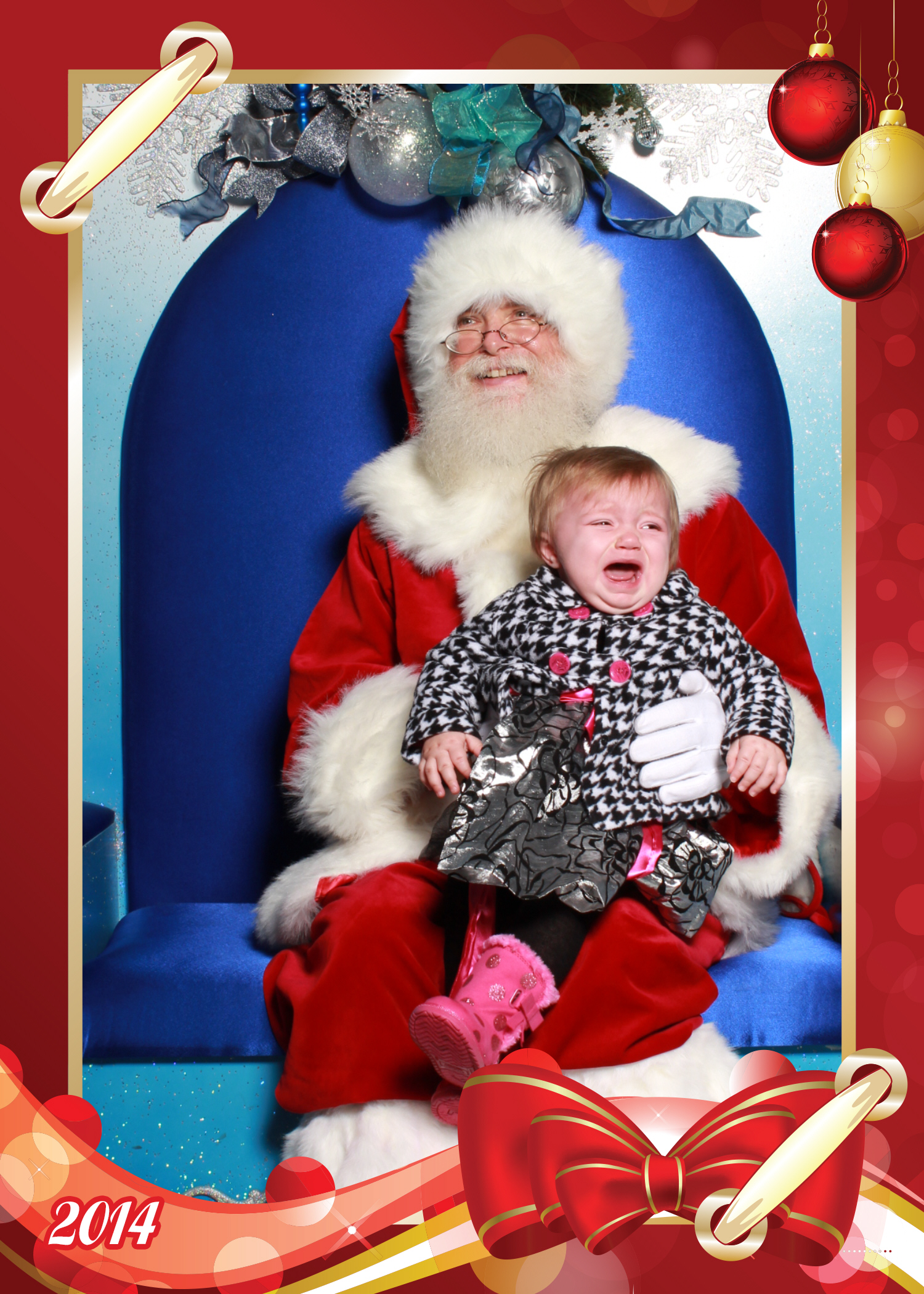 1 year old scared of Santa