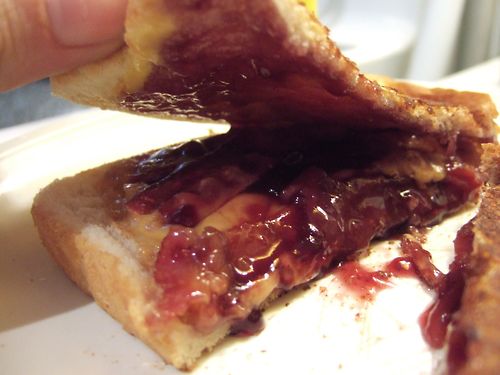 Grilled Cheese Bacon Peanut Butter & Jelly Sandwich