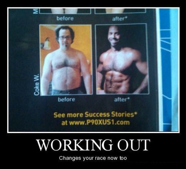 before and after weight loss fail - before after Coke W. before after See more Success Stories at Working Out Changes your race now too