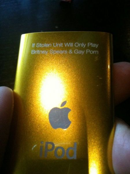 funny things to engrave on ipad - if Stolen Unit Will Only Play Britney Spears & Gay Porn Dod