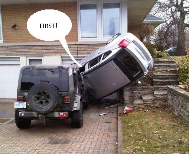 first car crash - First!