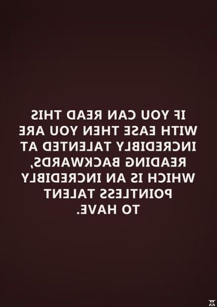 if you can read
