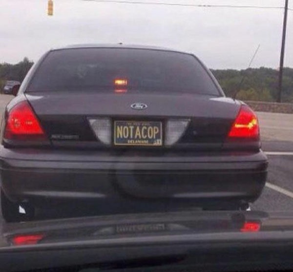 undercover license plate - Notacop