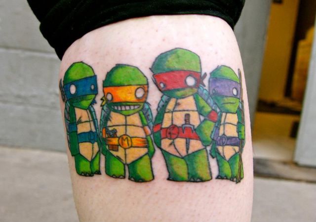 cute ninja turtle tattoo