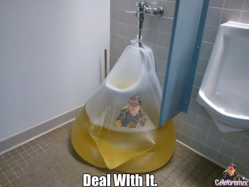 urinal with pee bag - Deal With It. Celebremix