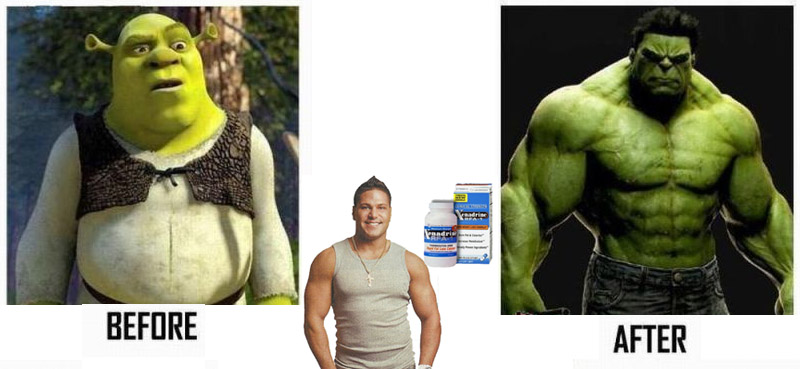 shrek to hulk - Before After