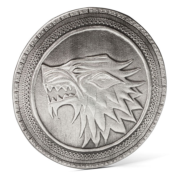 <a href="http://www.thinkgeek.com/product/f0bb/" target="_blank">Game Of Thrones Stark Shield Pin </a> $14.99