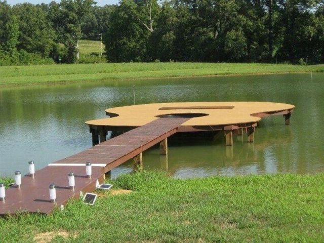 guitar boat dock