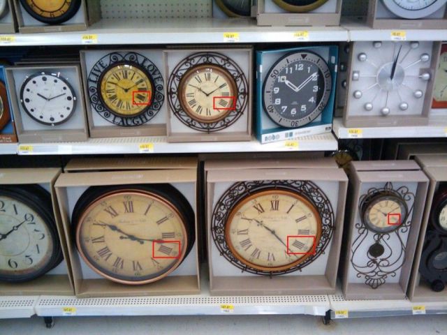 clocks with the wrong roman numeral for the number 4