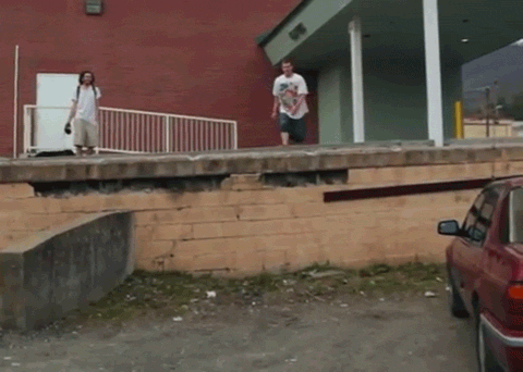 gifs - man backflips and face plants into dirt