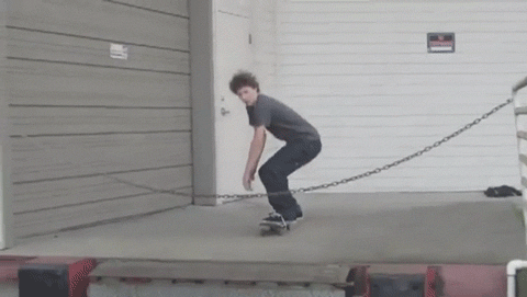 gifs - person falls while skateboarding