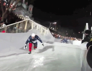 gifs - slides down an ice rink