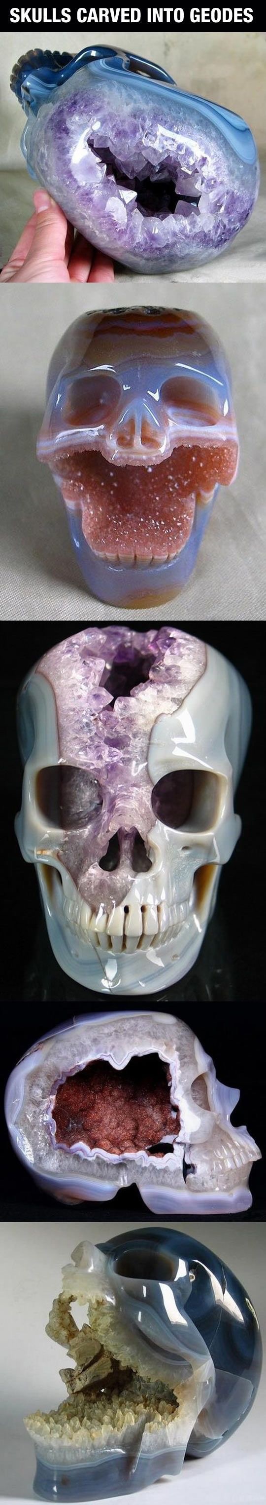 brutal skeleton memes - Skulls Carved Into Geodes