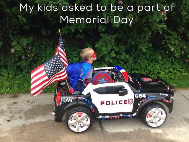 My kids asked to be a part of Memorial Day 054 Police