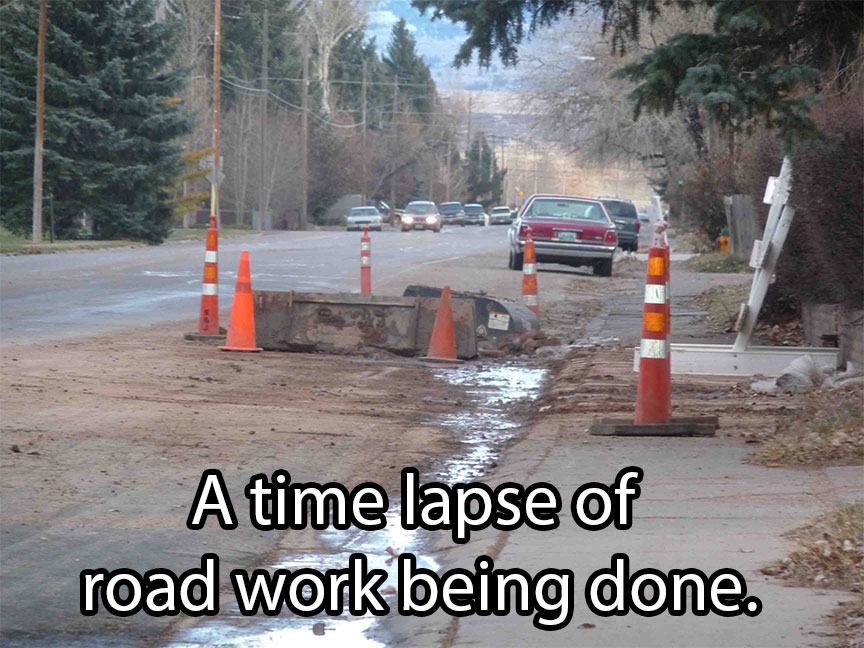 asphalt - A time lapse of road work being done.
