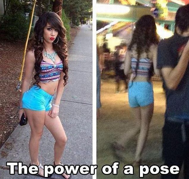 white girl with no ass - The power of a pose